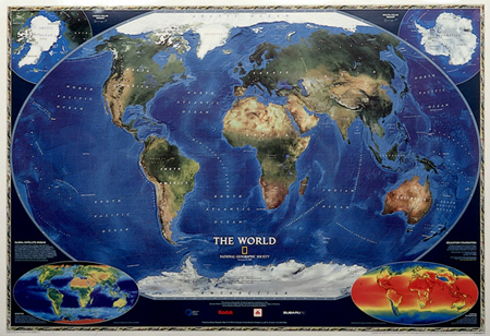 The newest map of the Earth: The World. National Geographic Society.
